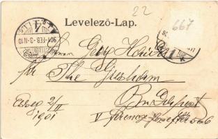 1901 Eszék, Essegg, Osijek; Glavni trg i kapucinska ulica / Hauptplatz mit Kapuzinergasse / Fő tér, ...