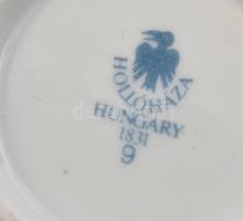 Hollóházi Szász Endre által tervezett dekorral díszített tálka (Napfény). Matricás, jelzett, apró ko...