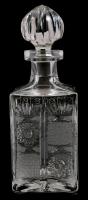 Ajka crystal ólomkristály whiskys üveg, dugóval. Hibátlan, eredeti dobozában. m: 26cm