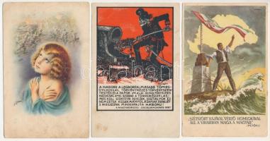 45 db RÉGI motívum képeslap: üdvözlő, grafikus, irredenta, ünnepek / 45 pre-1945 motive postcards: g...