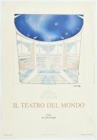Gianni Arnaudo (?-): Il Teatro del Mondo. Ofszet, papír, jelzett, sérült, 50x35 cm