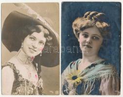 42 db RÉGI motívum képeslap vegyes minőségben: hölgyek, gyerekek, párok / 42 pre-1945 motive postcar...