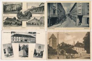 38 db RÉGI magyar város képeslap vegyes minőségben / 38 pre-1945 Hungarian town-view postcards in mixed quality