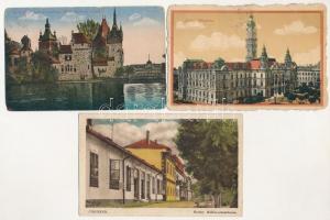 38 db RÉGI magyar város képeslap vegyes minőségben / 38 pre-1945 Hungarian town-view postcards in mi...