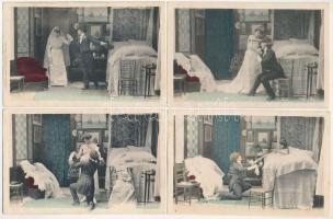 8 db RÉGI erotikus motívum képeslap / 8 pre-1900 erotic motive postcards