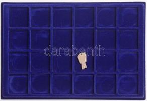 LEUCHTTURM érmetartó alumínium koffer két kulccsal, 5 sötétkék érmetálcával, összesen 120 férőhellye...