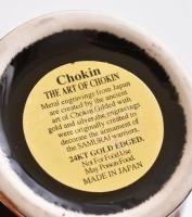 Kis japán váza, aranyozott díszítéssel, m: 12 cm