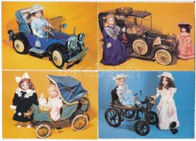 9 db MODERN motívum képeslap: gyerekjátékok, babák / 9 modern motive postcards: toys, dolls