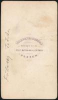 cca 1860 Fülessy István szemüveges portréja, keményhátú fotó, Borsos és Doctor pesti műterméből, 10x...
