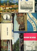 51 db modern szovjet, lengyel és csehszlovák városképes lap és leporelló