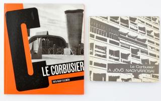 Vegyes építészet témájú könyvtétel, 2 db. Nagy Elemér: Le Corbusier. Architektúra. Bp., 1984, Akadémiai. Második kiadás. Fekete-fehér fotókkal illusztrálva. Kartonált papírkötésben, jó állapotban. + Le Corbusier: A jövő nagyvárosai. Gerő Balázs fordítása. Bp, 1968, Gondolat. Kissé kopott kartonált papírkötésben, szakadozott, papír védőborítóban.