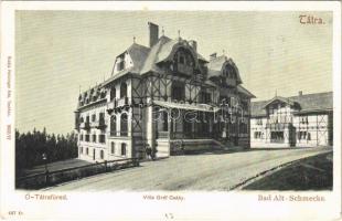 Ótátrafüred, Altschmecks, Stary Smokovec (Magas-Tátra, Vysoké Tatry); Villa Gróf Csáky. Feitzinger Ede 1902/12. 487 Kr. / hotel villa