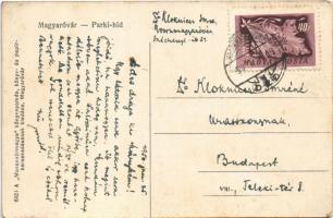 Magyaróvár, Mosonmagyaróvár; Parki híd, lovaskocsi