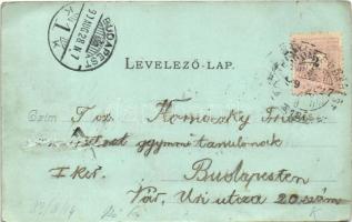 1899 (Vorläufer) Piliscsaba, József főhercegi Clotild villatelep, menetrend, vasúti sínek (Rb)