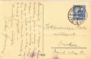 1931 Leányfalu (Pest megye), Péteri villa. Péteri Ferencné levele