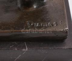 Imperator Augustus bronz szobor. Jelzett. Márvány talpazaton. m: 29,5 cm