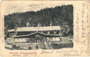 1901 Thurzófüred, Kúpele Turzo (Gölnicbánya, Gelnica); étterem. Wlaszlovits Gusztáv 1283. / restaurant (EM)