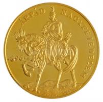 Lebó Ferenc (1960-) 1996. "A Honfoglalás emlékére 896-1896 / Árpád nagyfejedelem" aranyozo...