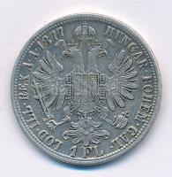 Ausztria 1877. 1Fl Ag "Ferenc József" T:2- patina Austria 1877. 1 Florin Ag "Franz Jo...