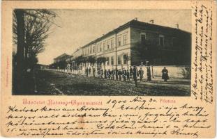 1900 Balassagyarmat, Fő utca, Takarékpénztár. Wertheimer Zisgmond kiadása (EK)