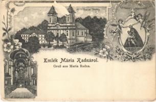 Máriaradna, Radna (Lippa, Lipova); templom belső, Kegyelemkép / church interior, icon. Art Nouveau, floral (EK)