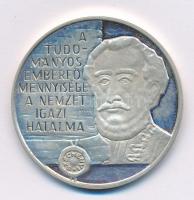 Képíró Zoltán (1944-1981) 1975. 150 éves a Magyar Tudományos Akadémia ezüstözött fém emlékérem (42mm) T:1 (eredetileg PP)