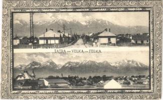 Felka, Velka (Tátra, Tatry); utca. Szecessziós keret / street. Art Nouveau frame (EK)