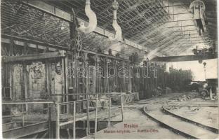 Resica, Resita; Martin kályhák, vasgyár belső / Martin Öfen / iron works, factory interior, furnace