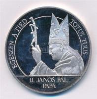 Fülöp Zoltán (1951-) 1991. II. János Pál pápa / Szent István Bazilika Ag emlékérem (31,51g/0.999/42,5mm) T:1- (PP) patina
