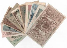 Német Birodalom 1906-1937. 12xklf bankjegy tétel, közte 1922. 5000M T:III,III-
German Empire 1906-1...