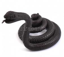 Fém kígyó, íróasztali dísz / papírnehezék, m: 7 cm