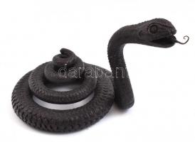 Fém kígyó, íróasztali dísz / papírnehezék, m: 7 cm