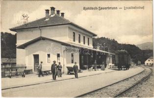 1910 Rogaska Slatina, Rohitsch-Sauerbrunn; Localbahnhof / railway station, wagon