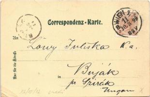 1899 (Vorläufer) Wien, Vienna, Bécs XIX. Leopoldsberg, Kahlenberger. Moritz Brock Art Nouveau, litho...