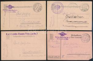 cca 1915-16 Honti főhadnagy 8 db I. világháborús tábori posta levelezőlapja és 1 db tábori posta levele eredeti borítékban Gerő Zsófiának (1895-1966), Gerő Ödön (1863-1939) műkritikus lányához.