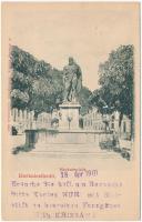 1901 Herkulesfürdő, Herkulesbad, Baile Herculane; Herkules kút. R. Krizsány kiadása / fountain (ázott sarkak / wet corners)