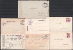 cca 1915-16 Czukor tizedes 2 db I. világháborús tábori posta levelezőlapja, 2 db hadifogoly postája orosz (szibériai) fogságból és 3 db levele eredeti borítékban, mind Gerő Zsófiának (1895-1966), Gerő Ödön (1863-1939) műkritikus lányának küldve. A levelek közül 2 db Aradról, 1 db Nagyváradról küldve. Az egyik aradi levélben közli a hadszíntérre való indulást. Az egyik tábori posta levelezőlapon, Zloczowból (Galíciából) küldve, beszámol harci eseményekről: Újonnan felszabadított területeken harcolva, folytonos orosz üldözés közben (...).