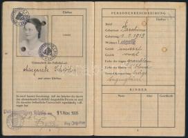 1935 Deutsches Reich útlevél Reisepass. sok bejegyzéssel / passport