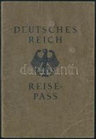 1935 Deutsches Reich útlevél Reisepass. sok bejegyzéssel / passport