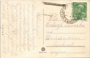 1916 Prerov, Ferdinandova ulice, Celkovy pohled, Komenského trída, Námestí Frantiska Josefa / street...