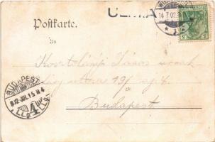 1902 Wiesbaden, Gruss aus der Leichtweiss-Höhle, Seine Frau geb. Nicolai, Räuberhauptmann Heinrich A...