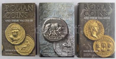 David R. Sear: Roman coins and thier values I-III. London, 2000-2005. Újszerű állapotban, külső védőborítón kisebb gyűrődések