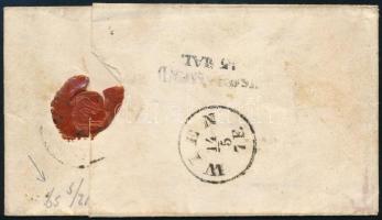 1859 Cover with 20kr postage due to Fischamend 1859 Levél 20kr portóval "PESTH" bélyeg nél...