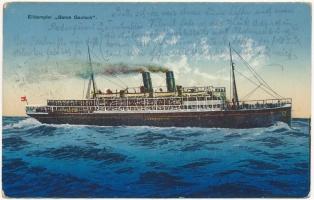 Eildampfer Baron Gautsch / SS Baron Gautsch Austro-Hungarian passenger ship. G. Costalunga Pola 1914/15. + K.u.K. Festungsartillerieregiment Graf Colloredo-Mels 2. Feldkompagnie (wet damage)