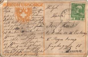 Mit Vereintem Kräften! Offizielle Karte für das Rote Kreuz Kriegshilfsbüro, Kriegsfürsorgeamt / WWI ...