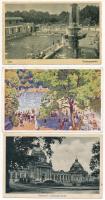 15 db RÉGI magyar városképes lap: fürdők, strandok / 15 pre-1945 Hungarian town-view postcards: spa, baths