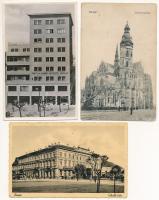 Kassa, Kosice; - 22 db RÉGI magyar városképes lap / 22 pre-1945 Upper Hungarian (Slovakian) town-view postcards