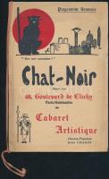 cca 1925-30 Párizsi turisztikai kalauzok, prospektusok, nyomtatványok, többek közt a Chat Noir kabaré műsorfüzete, össz. 14 db. Részben sérült. / Paris tourist guides