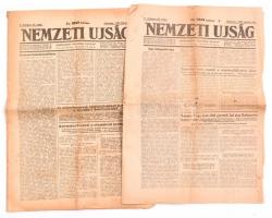 1923 A Nemzeti Újság keresztény politikai napilap 2 db száma