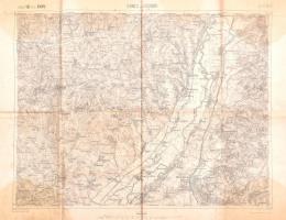 1910 Gönc és Csobád katonai térképe, kiadja: K. u. k. Militärgeographisches Institut, foltos, 45×58 cm